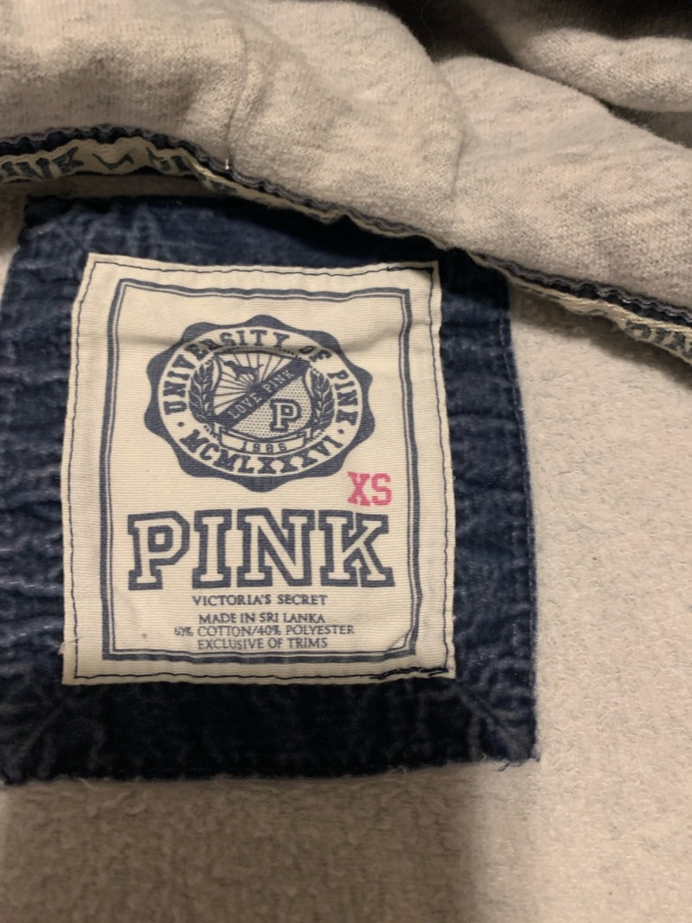Vintage Univ Pink zip up - Picture 4 of 10